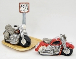 Motorcycles with Route 66 sign